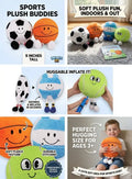 Sweet Huggables - 4-in-1 Inflatable Sports Plush Buddies Set